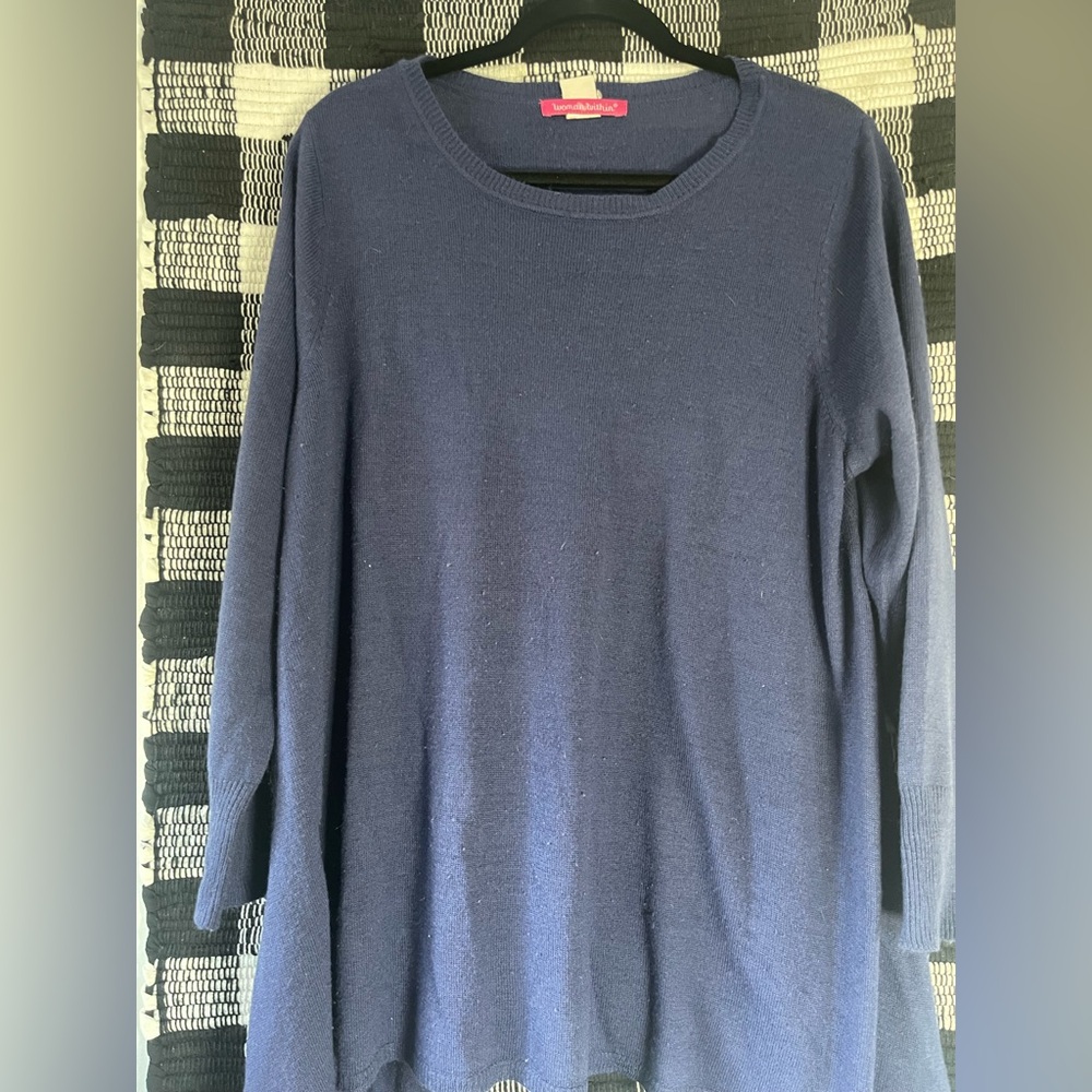Light weight purple scoop neck sweater size Large